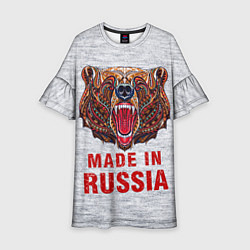 Платье клеш для девочки Bear: Made in Russia, цвет: 3D-принт