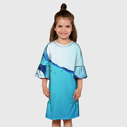 Платье клеш для девочки Вода, цвет: 3D-принт — фото 2