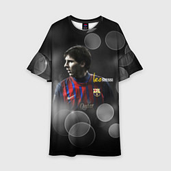 Платье клеш для девочки Leo Messi, цвет: 3D-принт