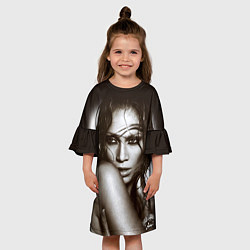 Платье клеш для девочки Дженнифер Лопез, цвет: 3D-принт — фото 2