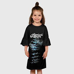 Платье клеш для девочки Chemical Brothers: autograph, цвет: 3D-принт — фото 2