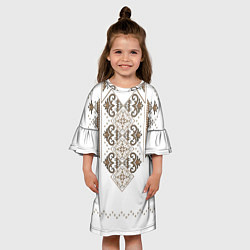 Платье клеш для девочки Вышивка 30, цвет: 3D-принт — фото 2