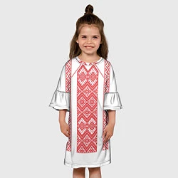 Платье клеш для девочки Вышивка 46, цвет: 3D-принт — фото 2