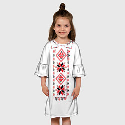 Платье клеш для девочки Вышивка 48, цвет: 3D-принт — фото 2
