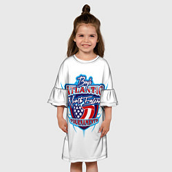 Платье клеш для девочки Волейбол 102, цвет: 3D-принт — фото 2