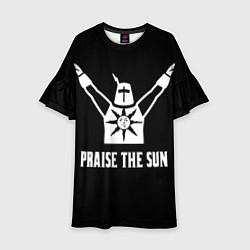 Платье клеш для девочки Dark souls praise the sun knight Heida, цвет: 3D-принт