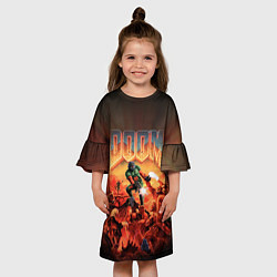 Платье клеш для девочки DOOM: 1993, цвет: 3D-принт — фото 2