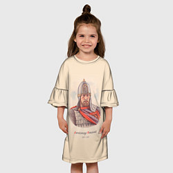 Платье клеш для девочки Александр Невский 1220-1263, цвет: 3D-принт — фото 2