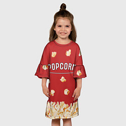 Платье клеш для девочки Popcorn, цвет: 3D-принт — фото 2