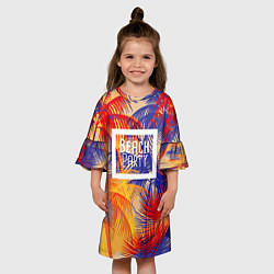 Платье клеш для девочки Beach Party, цвет: 3D-принт — фото 2