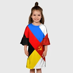 Платье клеш для девочки Вечная Россия, цвет: 3D-принт — фото 2