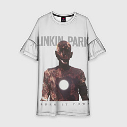 Платье клеш для девочки Linkin Park: Burn it down, цвет: 3D-принт