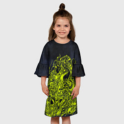 Платье клеш для девочки Monster, цвет: 3D-принт — фото 2