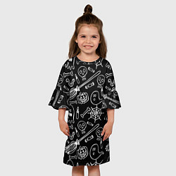 Платье клеш для девочки Призрачный арт, цвет: 3D-принт — фото 2
