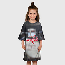 Платье клеш для девочки Washington Capitals, цвет: 3D-принт — фото 2