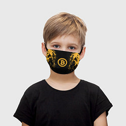 Маска для лица детская Bitcoin Master цвета 3D-принт — фото 1