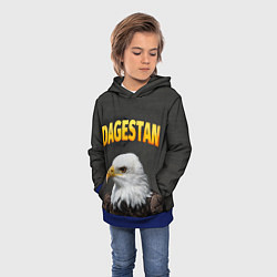 Толстовка-худи детская Dagestan Eagle, цвет: 3D-синий — фото 2