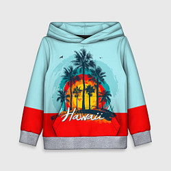 Толстовка-худи детская HAWAII 6, цвет: 3D-меланж