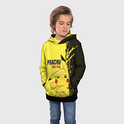 Толстовка-худи детская Pikachu Pika Pika, цвет: 3D-черный — фото 2