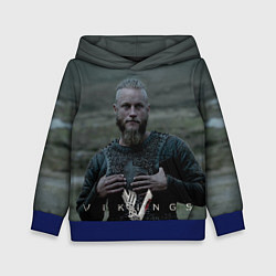 Толстовка-худи детская Vikings: Ragnarr Lodbrok, цвет: 3D-синий