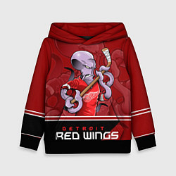 Толстовка-худи детская Detroit Red Wings, цвет: 3D-черный