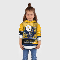 Толстовка-худи детская Buffalo Sabres, цвет: 3D-белый — фото 2