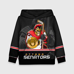 Толстовка-худи детская Ottawa Senators, цвет: 3D-черный