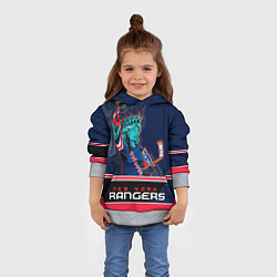 Толстовка-худи детская New York Rangers, цвет: 3D-меланж — фото 2