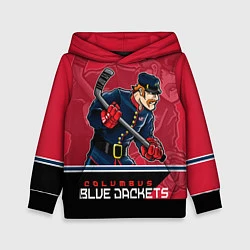 Толстовка-худи детская Columbus Blue Jackets, цвет: 3D-черный