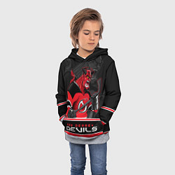 Толстовка-худи детская New Jersey Devils, цвет: 3D-меланж — фото 2