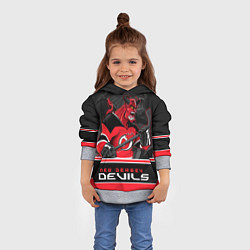 Толстовка-худи детская New Jersey Devils, цвет: 3D-меланж — фото 2