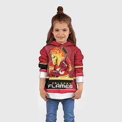 Толстовка-худи детская Calgary Flames, цвет: 3D-белый — фото 2
