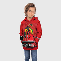 Толстовка-худи детская Chicago Blackhawks, цвет: 3D-красный — фото 2