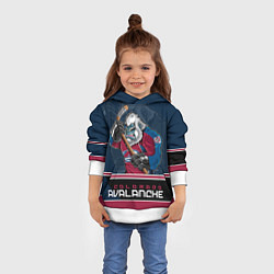 Толстовка-худи детская Colorado Avalanche, цвет: 3D-белый — фото 2