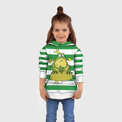 Толстовка-худи детская Царевна лягушка, цвет: 3D-белый — фото 2