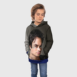 Толстовка-худи детская Ian Somerhalder, цвет: 3D-синий — фото 2