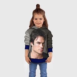 Толстовка-худи детская Ian Somerhalder, цвет: 3D-синий — фото 2