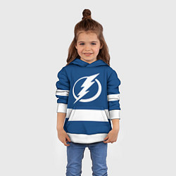 Толстовка-худи детская Tampa Bay Lightning, цвет: 3D-белый — фото 2