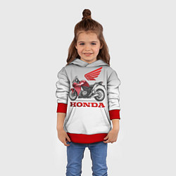 Толстовка-худи детская Honda 2, цвет: 3D-красный — фото 2