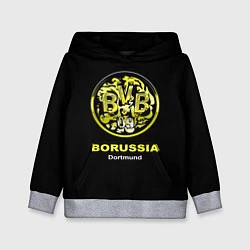 Толстовка-худи детская Borussia Dortmund, цвет: 3D-меланж