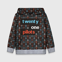 Толстовка-худи детская Twenty One Pilots, цвет: 3D-меланж