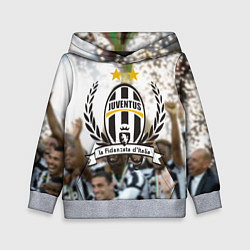 Толстовка-худи детская Juventus5, цвет: 3D-меланж