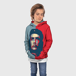 Толстовка-худи детская Che Guevara, цвет: 3D-белый — фото 2