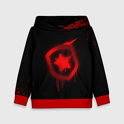 Толстовка-худи детская Gambit: Black collection, цвет: 3D-красный