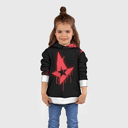 Толстовка-худи детская Astralis: Black collection, цвет: 3D-белый — фото 2