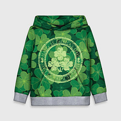 Толстовка-худи детская Ireland, Happy St. Patricks Day, цвет: 3D-меланж
