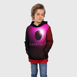 Толстовка-худи детская No Mans Sky, цвет: 3D-красный — фото 2