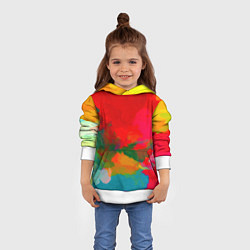 Толстовка-худи детская WaterColour, цвет: 3D-белый — фото 2