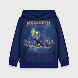 Толстовка-худи детская Megadeth: Rust In Peace цвета 3D-синий — фото 1