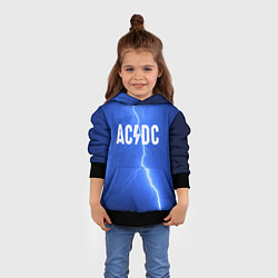 Толстовка-худи детская AC/DC: Lightning, цвет: 3D-черный — фото 2